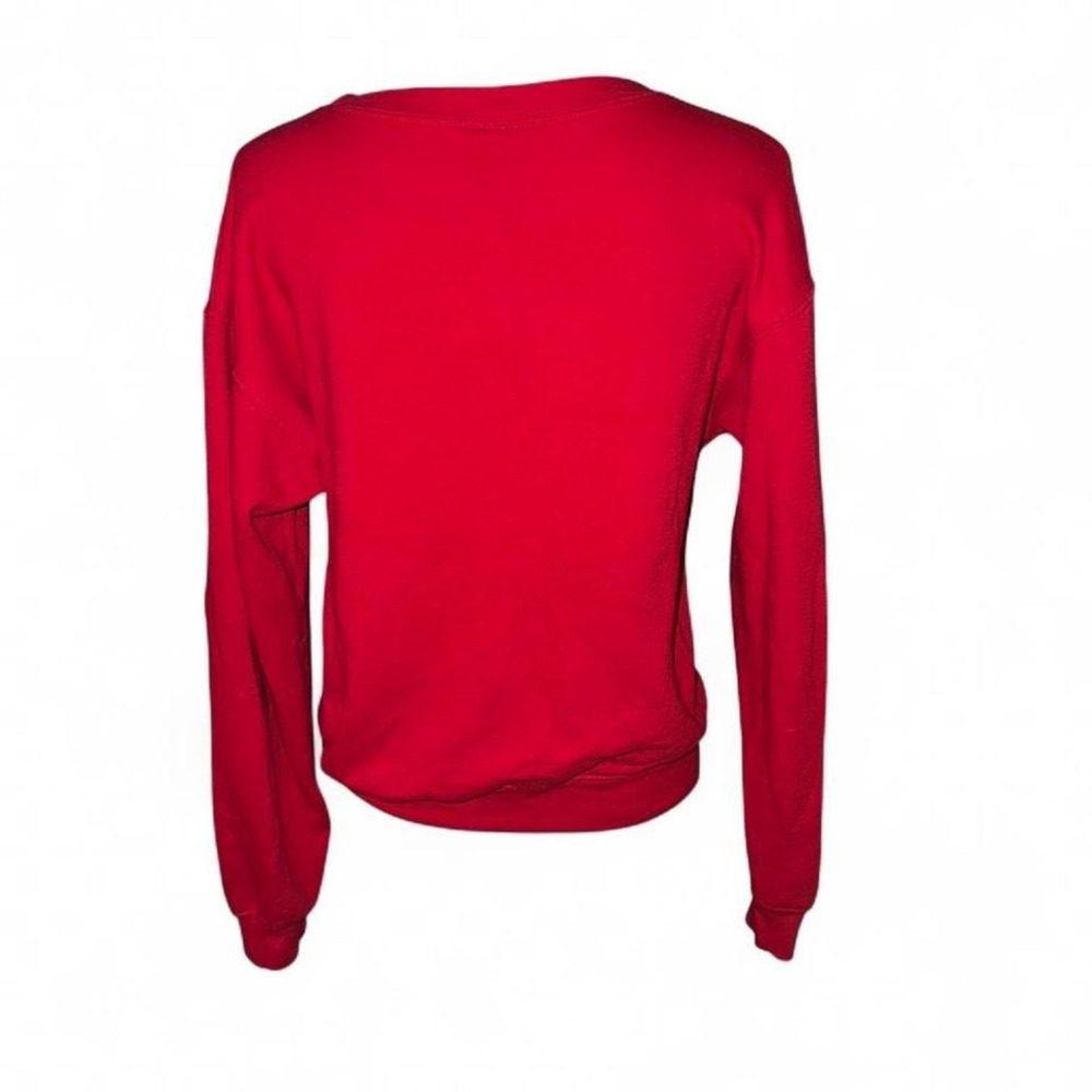DISNEY MICKEY & FRIENDS RED CREWNECK SWEATSHIRT LADIES SMALL - Picture 3 of 7